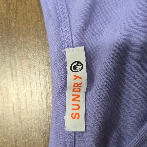 Anthropologie Sundry Tiered Mini Dress Periwinkle Violet - Size 1 (small) - Picture 8 of 14